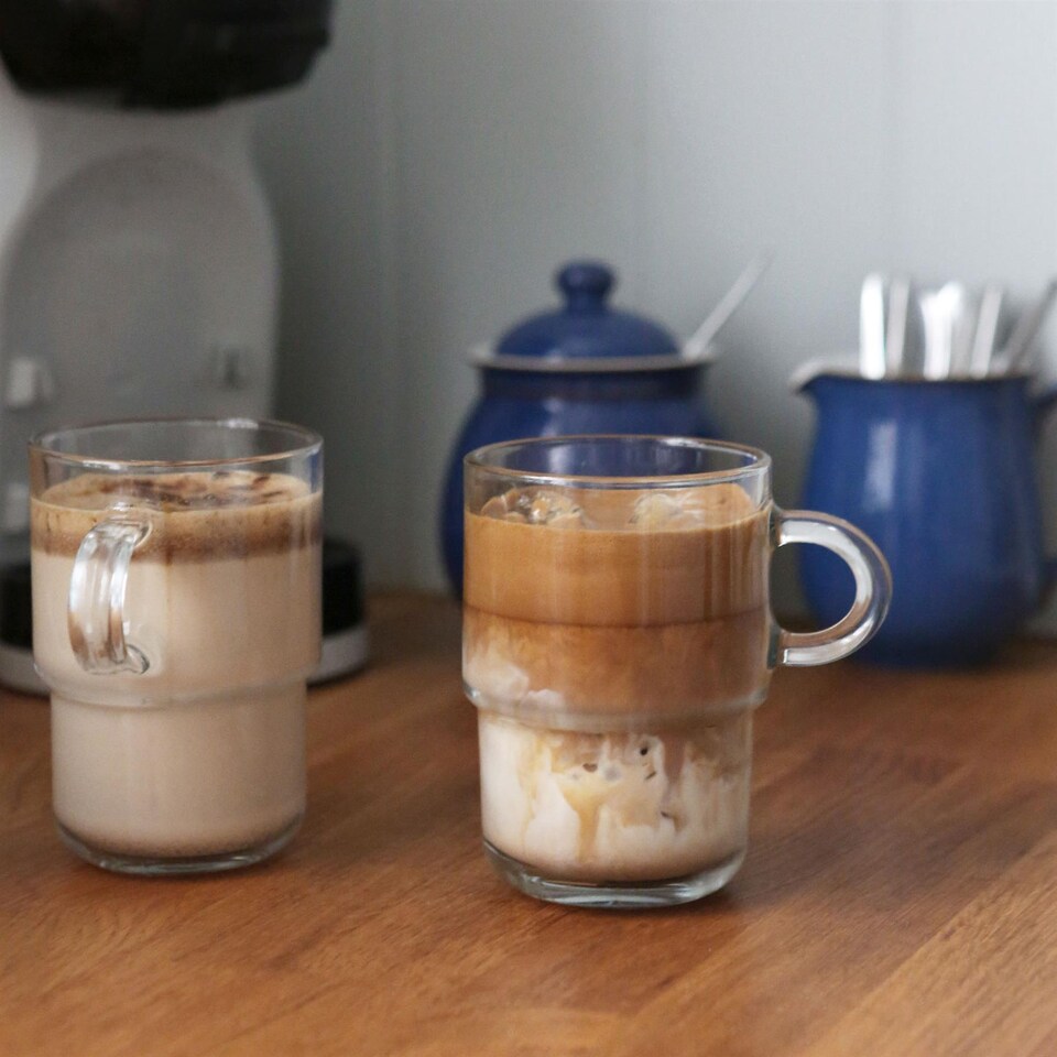 image 1 of LAV Cozy Stacking Glass Coffee Cups - 350ml - Pack of 12 | Clear | Clear