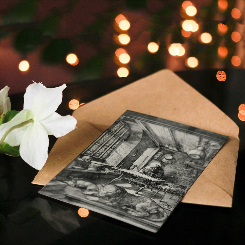 image 1 of Albrecht Durer Art Card Saint Jerome in His Study
