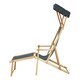 image 3 of Interiors by Premier Khaki Lounger, Easy to Clean  Outdoor Lounger Chair, Weather-resistant Chaise Lounge, Space-saver Lounger