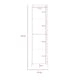 image 7 of Core Products Dallas Tall Storage Cabinet - White & Carbon Grey Oak Effect, H170.0cm x W44.9cm x D35.5cm White
