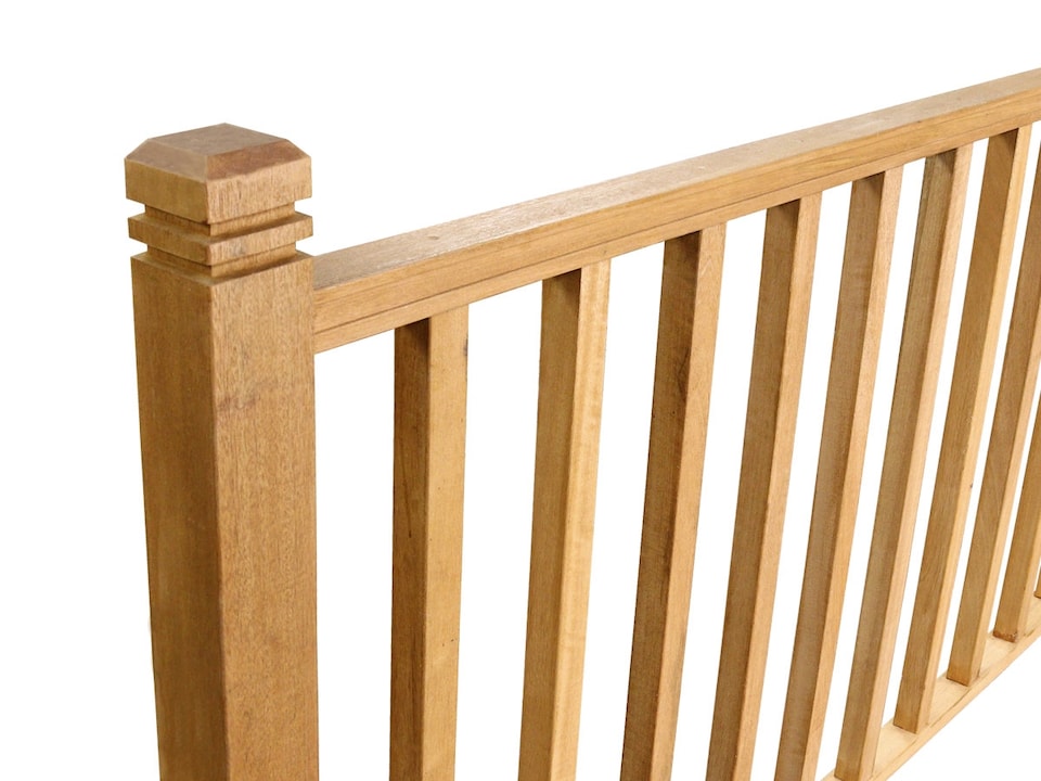 image 1 of eDecks Hardwood Timber Decking Handrail System Starter Kit - 2570mm