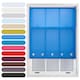 image 1 of FURNISHED Roller Blinds Daylight Round Eyelet Light Filtering Easy Fit Trimmable Window Blind | Blue | Blue | (W) 110cm x (L) 165cm