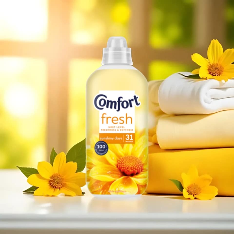 image 1 of Comfort Fabric Conditioner Sunshiny Days 930ml 31 Washes | Yellow | 930ml | 8
