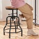 image 5 of Yaheetech Vintage Industrial Bar Stool Brown Brown