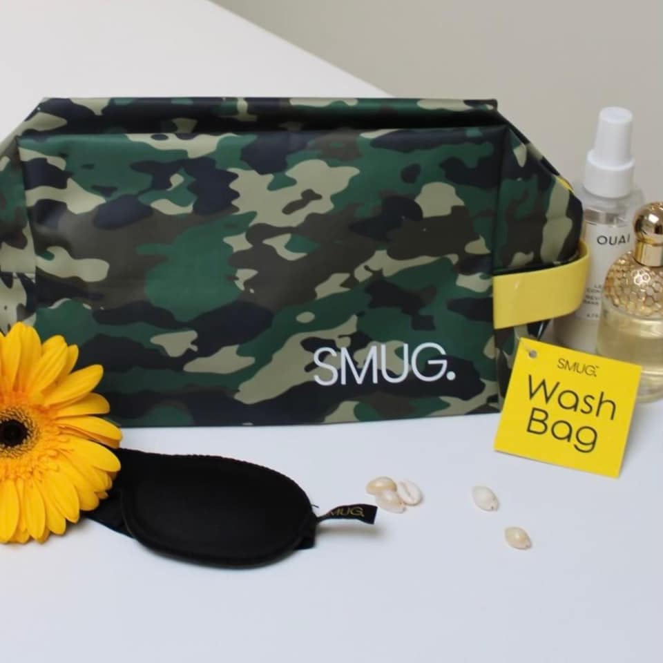 image 1 of SMUG Wash Bag - Green Camo Print