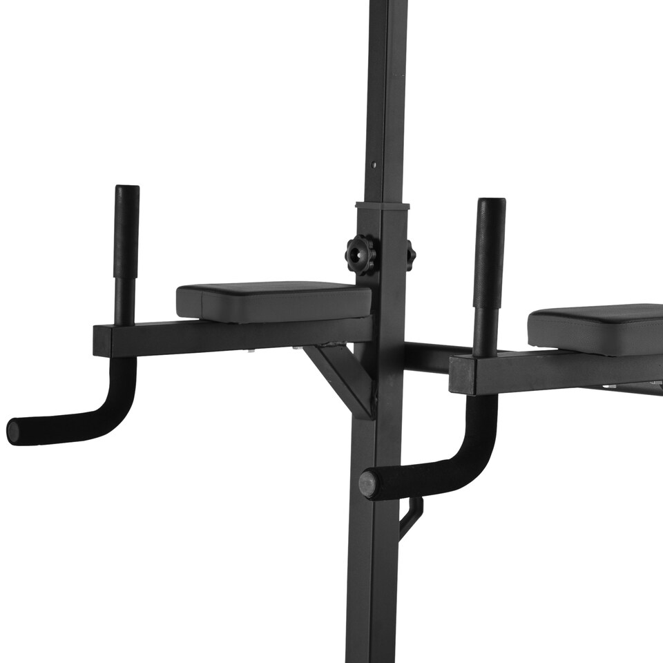 image 1 of HOMCOM Adjustable&Folded Dip Stands Multi-Function Pull-ups Sit-ups Fitness tool