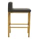 image 3 of Interiors by Premier Dark grey and Gold Finish Bar Chair, Glam Touch Indoor Metal Bar Stool, Footrest Bar Chair
