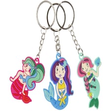 Pack of 6 Mermaid Design Keychains