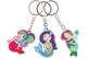 image 1 of Pack of 6 Mermaid Design Keychains