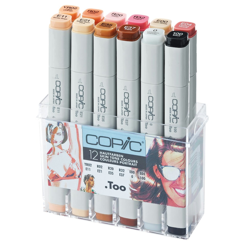 Copic Marker Pen, Portrait, Set of 12