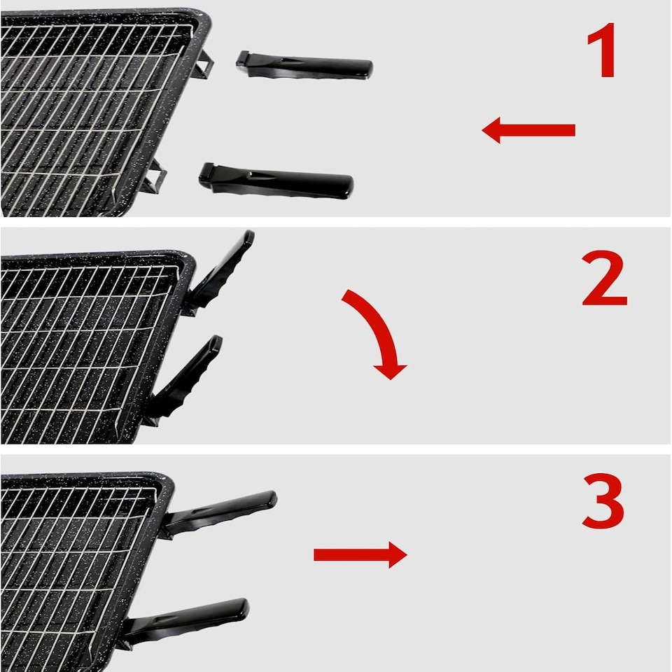 image 1 of SPARES2GO Large Vitreous Enamel Grill Pan for Bosch Oven/Cooker (420mm x 300mm)