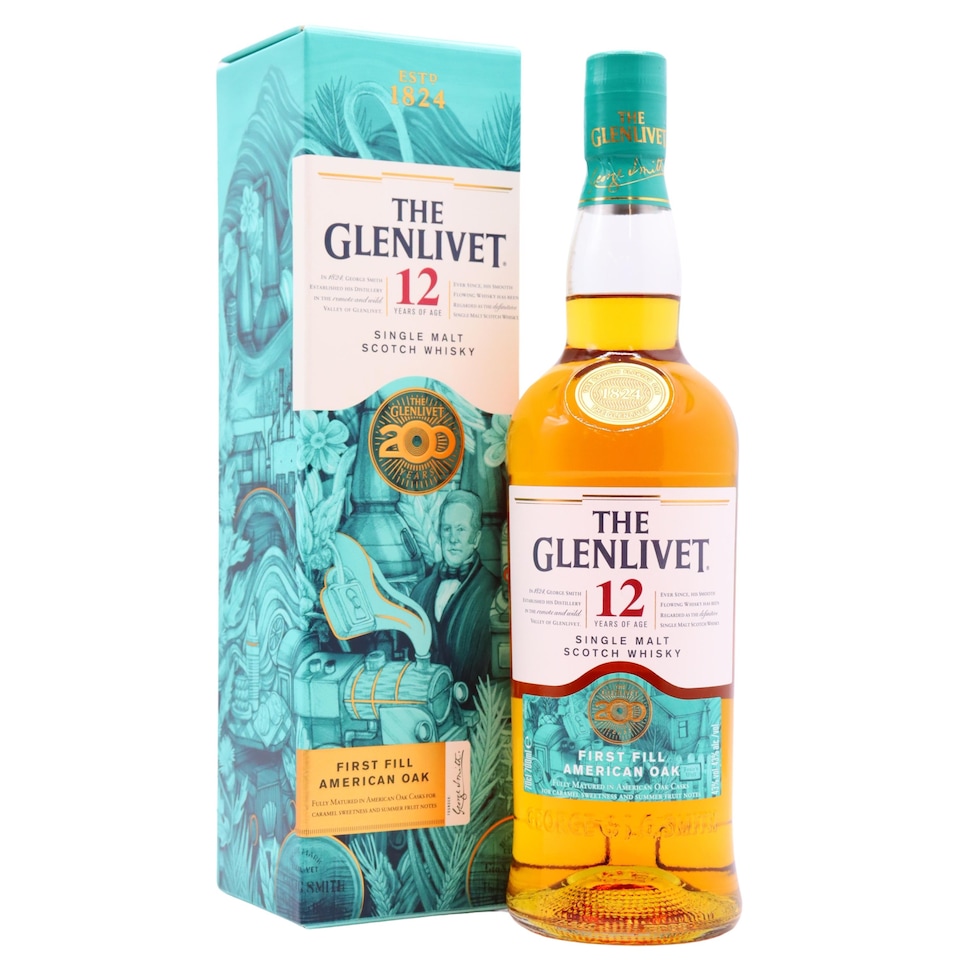 image 1 of Glenlivet - 200th Anniversary Speyside Single Malt Scotch 12 year old Whisky | Multi | Sweet and fruity flavours, honeycomb, citrus, vanilla finish | 1