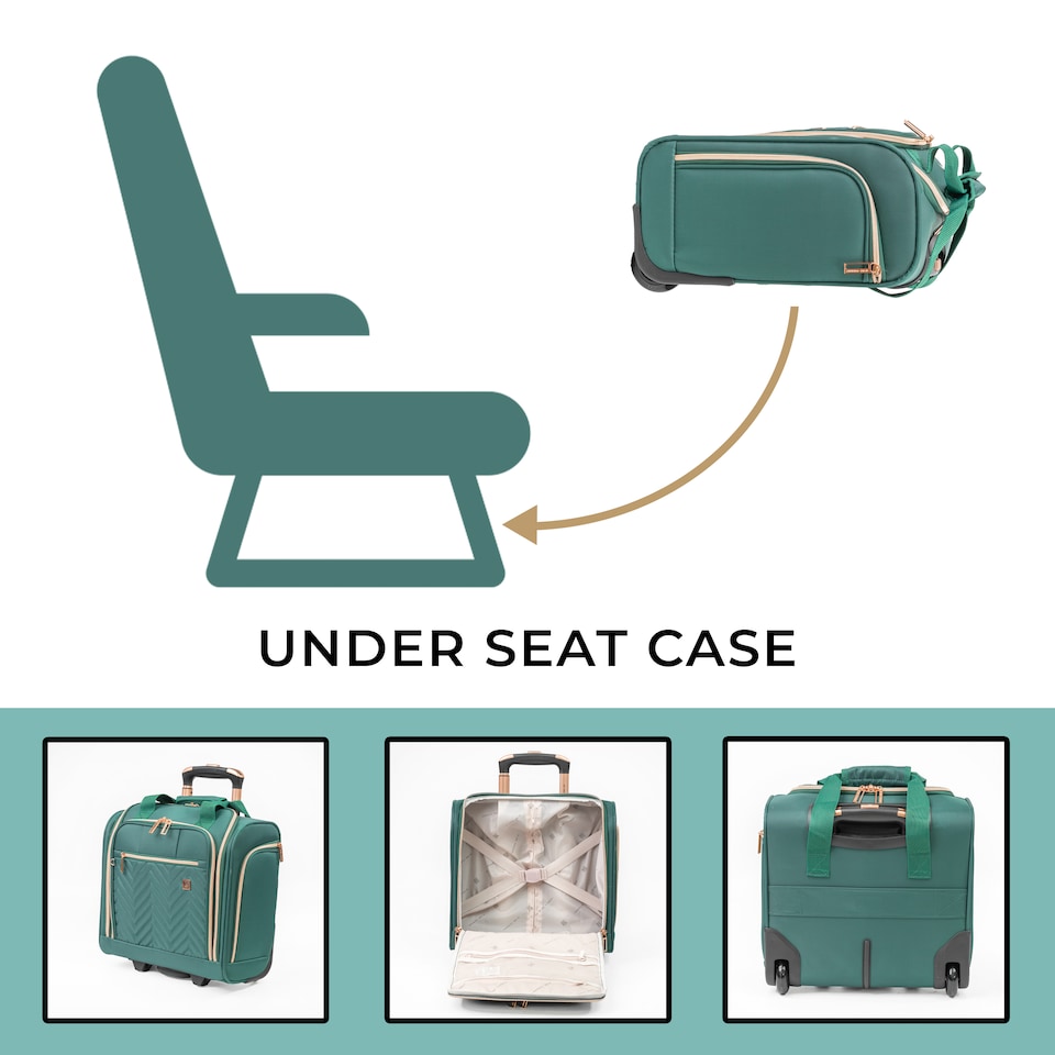 image 1 of Gino Ferrari Biella 4 Piece Travel Suitcase Set 4 Wheel - Green