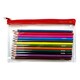 image 1 of Pack of 12 Colouring Pencils in Red Zip Clear Pencil Case
