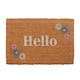 image 1 of Something Different Floral Hello Door Mat - Natural - One Size Cream | One Size