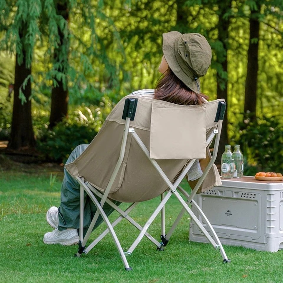 image 1 of All-Terrain Contoured Moon Chair | Brown | Khaki