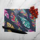 image 2 of Retro Color Feathers Glass Chopping Board | Multi