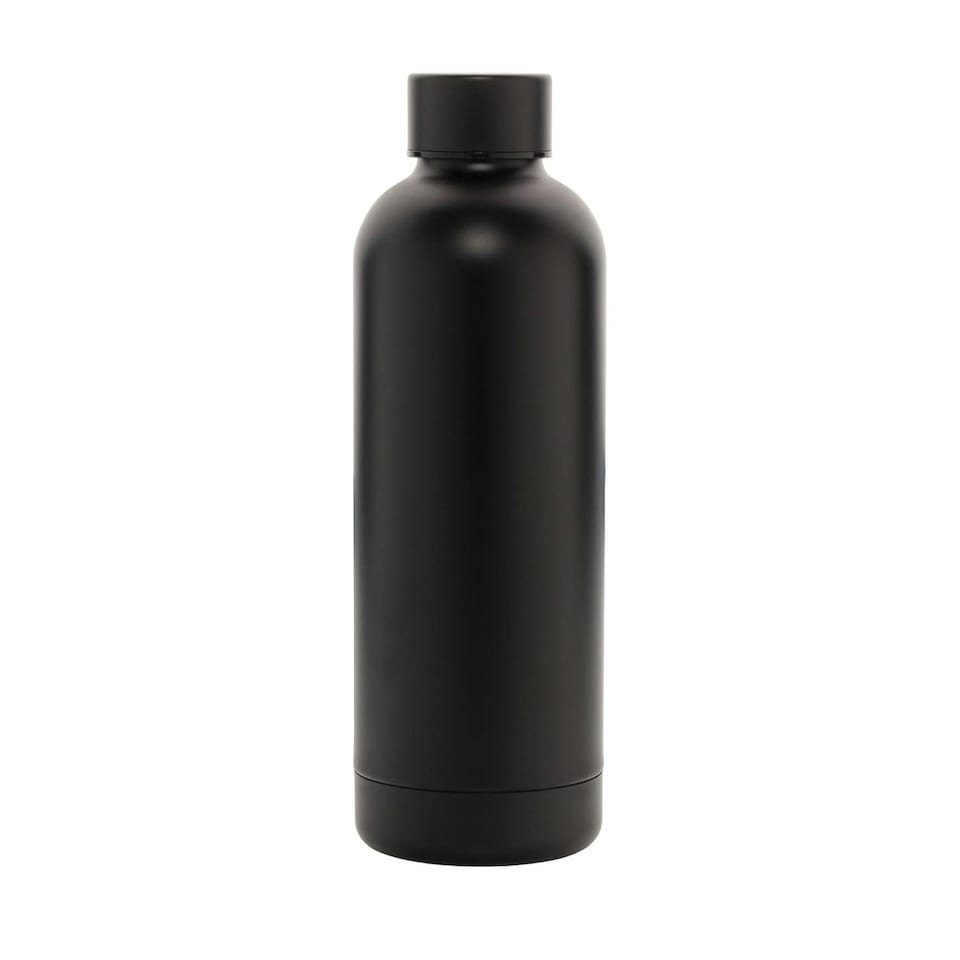 image 1 of XD Collection Impact Recycled Stainless Steel Vacuum Insulated 500ml Water Bottle - Black - One Size | Black | One Size