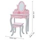 image 3 of Teamson Kids Little Princess Rapunzel Vanity Playset, Pink/Grey
