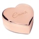 image 2 of Personalised Name Only Rose Gold Heart Trinket Box