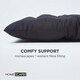 image 4 of Homescapes Garden Bench Cushion Luxury 3 Seater 100% Cotton Indoor Outdoor Seat Pad Black | 143 x 48 cm