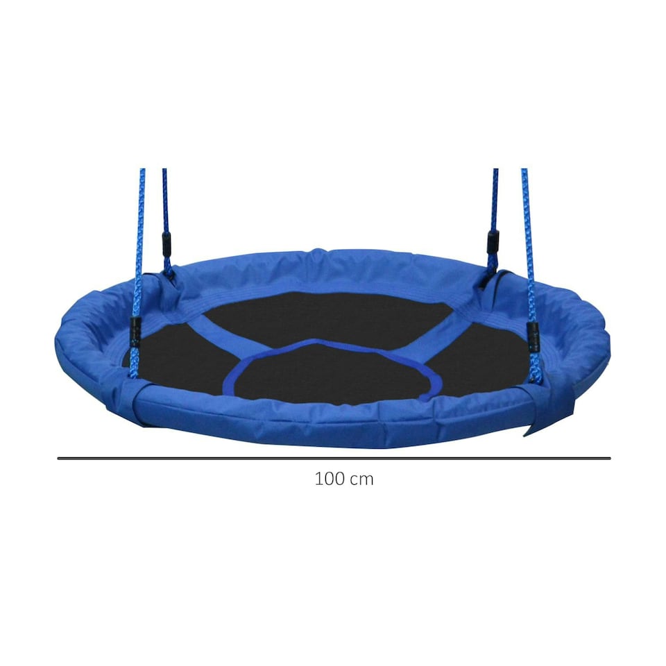 image 1 of HOMCOM Round Swing Kids Game Spin Rope Playground Steel φ100cm Playroom
