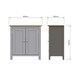 image 2 of Taberno Oak 2 Door Compact Sideboard Dove Grey Grey