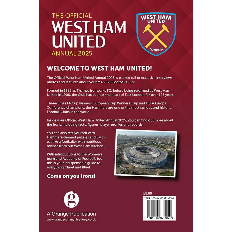 image 1 of West Ham United FC 2025 Annual - Maroon/Multicoloured - One Size