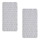 image 6 of Laguna Anti Slip Clear PVC Bath Mat 68cm x 37cm - 2 Set | Clear | Clear | 2