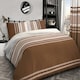 image 1 of Velosso Tonal Printed Cotton Blend Duvet Cover and Pillowcase Set Brown | King