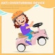 image 8 of AIYAPLAY Foot to Floor Slider with Steering Wheel, for Ages 12-36 Months -  Pink