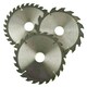 image 2 of 3pc 205mm TCT Circular Saw Blades 20/40/48 TPI & Adapter Rings Reducer TE861
