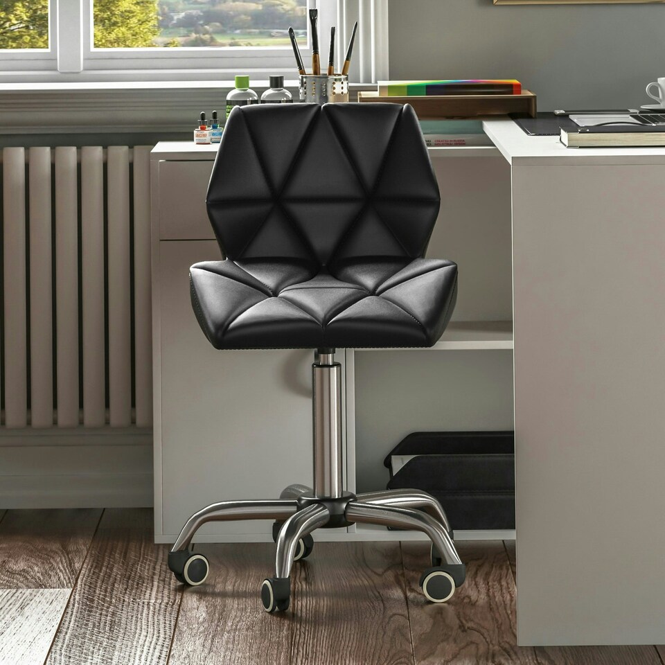 image 1 of Vida Designs Geo Office Chair Computer Desk Table Chair, Black