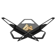 Primrose Fire Pit Bowl Chic Metal Steel Black 71cm