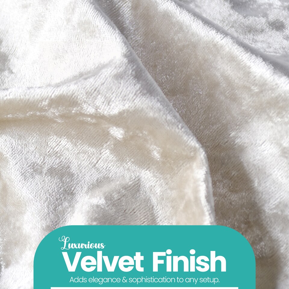 image 1 of Crushed Velvet Chair Band, Glitz Shiny Fabric Sashes - 1pc