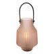 image 1 of Hestia Battery Operated Portable Lantern Frosted Pink