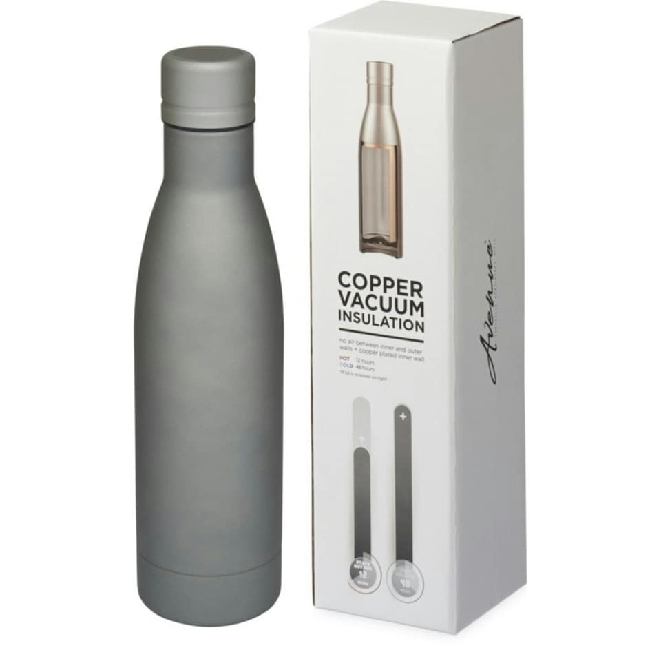 image 1 of Avenue Vasa Copper Vacuum Insulated Bottle - Grey - One Size