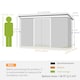 image 5 of Outsunny 9 x 4FT Metal Garden Storage Shed w/ 2 Door, Light Grey Wood Grain Grey