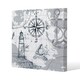 image 1 of Compass & Map (Canvas Print) 77 x 77 x 4cm