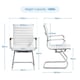 image 3 of Yaheetech 2pcs Mid-back Ergonomic Office Desk Chair Black | White