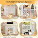 image 4 of Yaheetech 3-Panel Pet Puppy Fence with Two Support Feet, 50 × 90.5 cm White