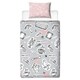 image 2 of Friends Coffee Duvet Cover Set - Pink/Grey/White - Single Pink | Single