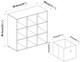 image 5 of 9 Cube Wooden Bookcase Shelving Unit with 5 Collapsible Fabric Drawers | Multi | Grey & Lilac | 1