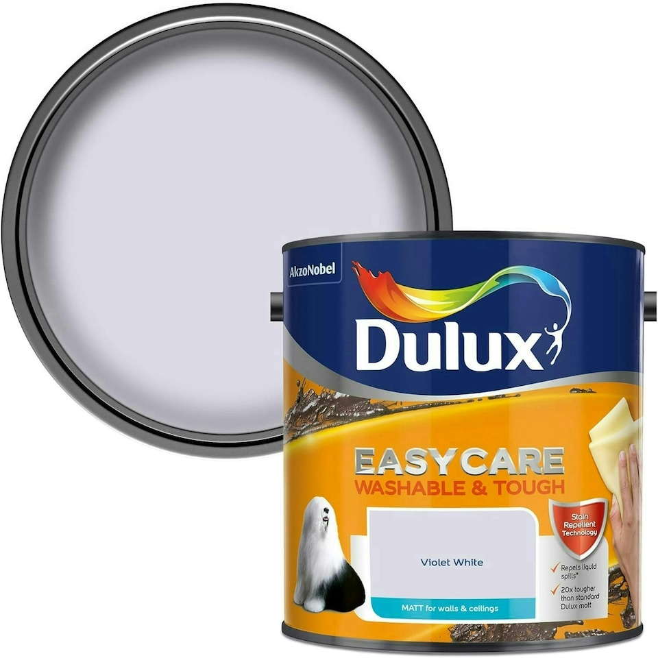 image 1 of Dulux Easycare Washable & Tough Matt 2.5L Violet White