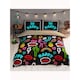 image 2 of Rapport Be Happy Neon Duvet Cover Set | Multi | Multicoloured | Single | 1