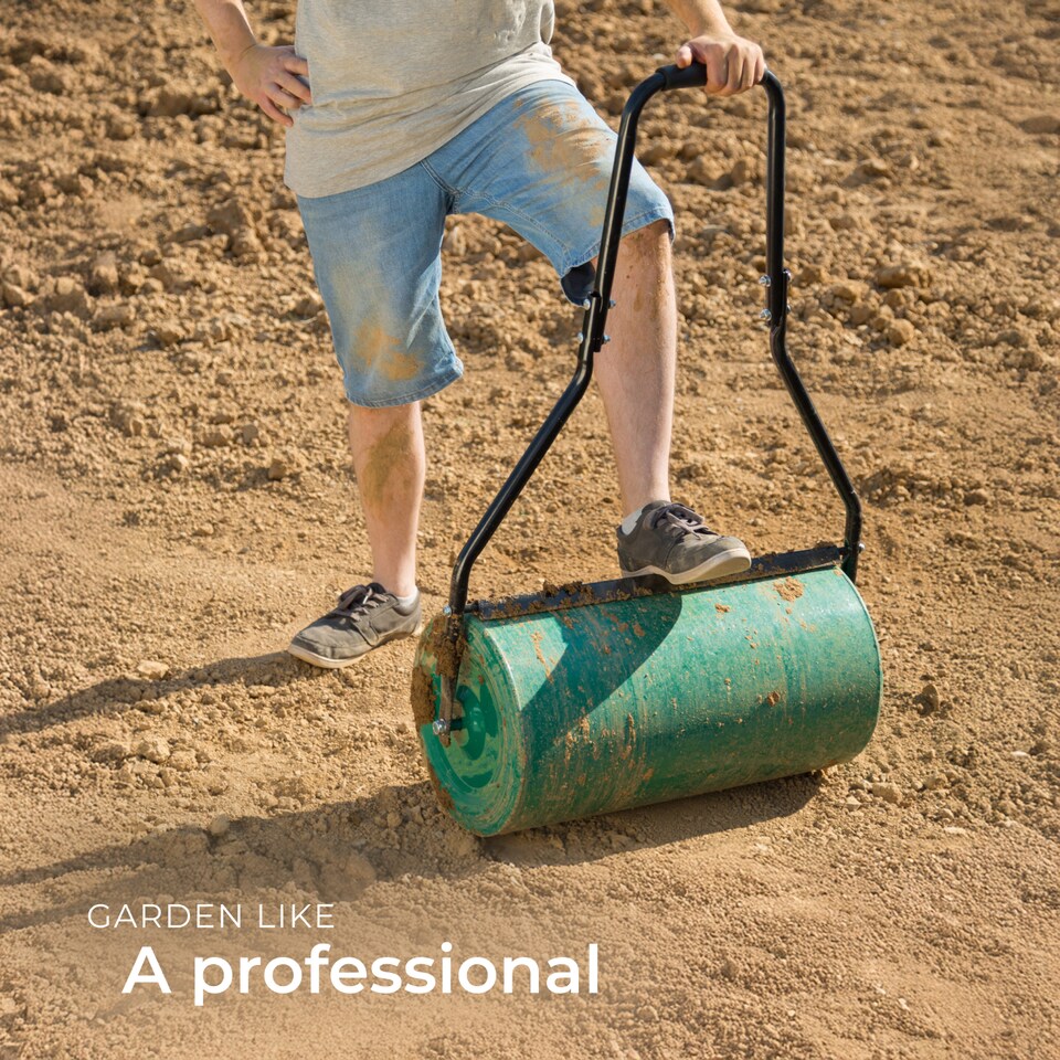 image 1 of Garden Roller - for lawn levelling, 60 cm wide, 31 cm diameter, padded handle