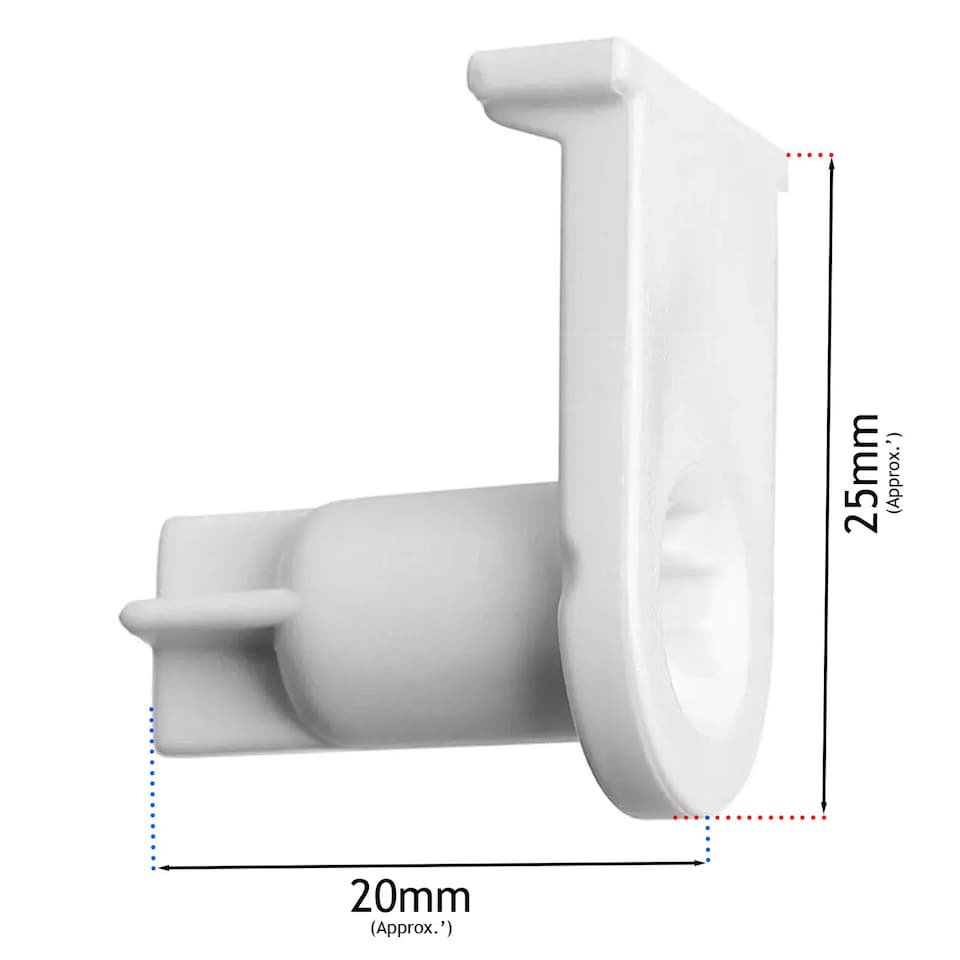 image 1 of SPARES2GO Door Hinge Support Socket for Bosch fits Neff Fridge Freezer (Pack of 2, White) White