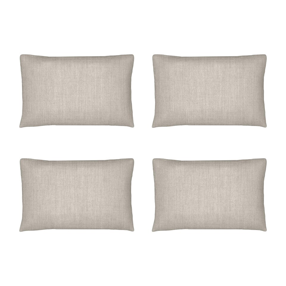 image 1 of Covers&All Sunbrella Rectangle Throw Pillows Pack Of 4, Rectangle 12 x 20, Cast Ash