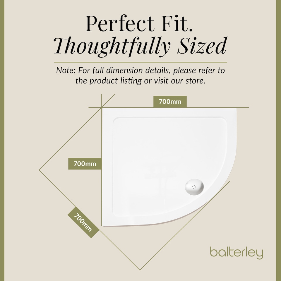 image 1 of Balterley Premium Quadrant Shower Tray | White | White | 1