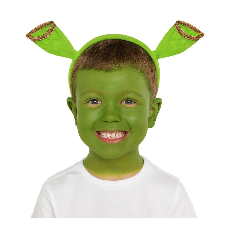 image 1 of Green Ogre Accessory Set - 2 Pcs - Ears Headband & Face Paint | Green | One Size